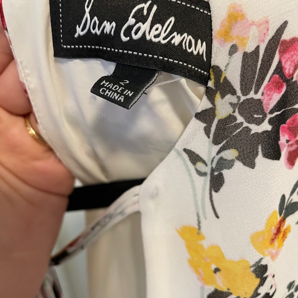 Sam Edelman Floral V-neck Mini Dress - Picture 6 of 10
